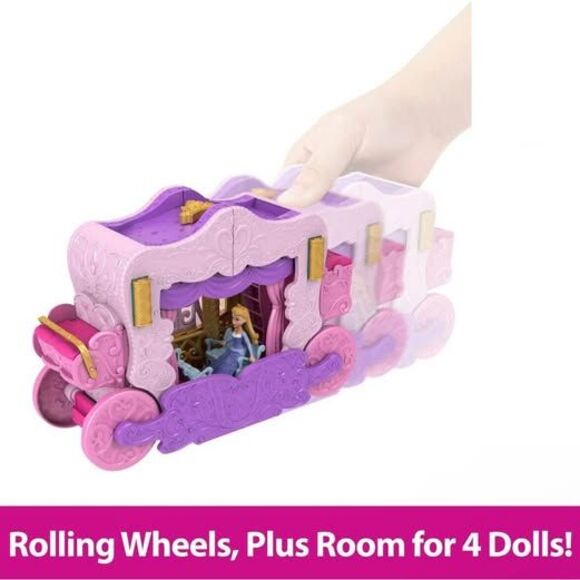 NEW Disney Princess 2 in 1 Carriage to Castle Transforming Playset W/ Aurora - Picture 8 of 8